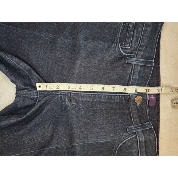 NYDJ Not Your Daughters Jeans Sz 6 Petite Dark Wash Denim Crop Bootcut Lift Tuck - Picture 9 of 9